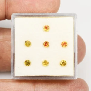 7pcs untreated yellowish green Sphene 229