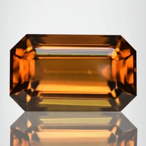 4ct Cognac Citrine Emerald cut 384