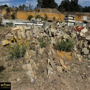 Pile of recycled loose bricks available for purchase