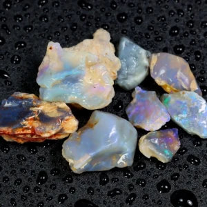 13ct Lighting Ridge dark opal rough parcel F427