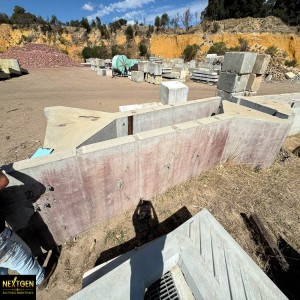 One concrete bridge support