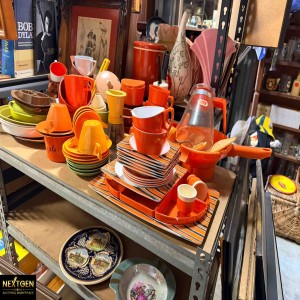 1960s Retro Australian Ornamin Ware Orange Melamine Dinner ware