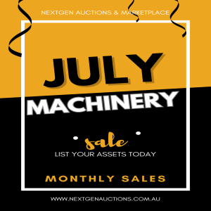 JOIN IN OUR MONTHLY MACHINERY AUCTION