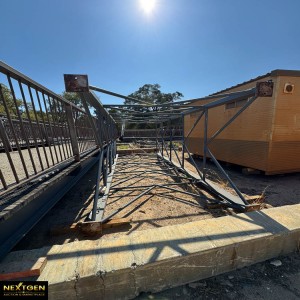 Bridge support frames and supports