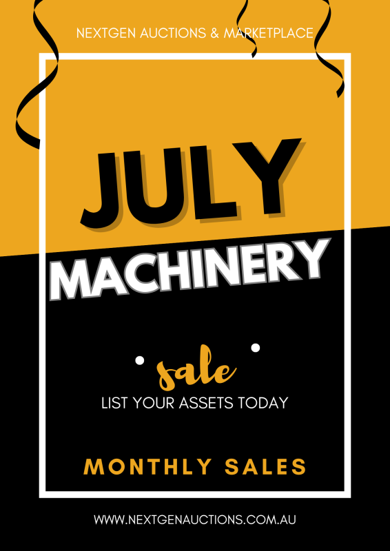 JOIN IN OUR MONTHLY MACHINERY AUCTION